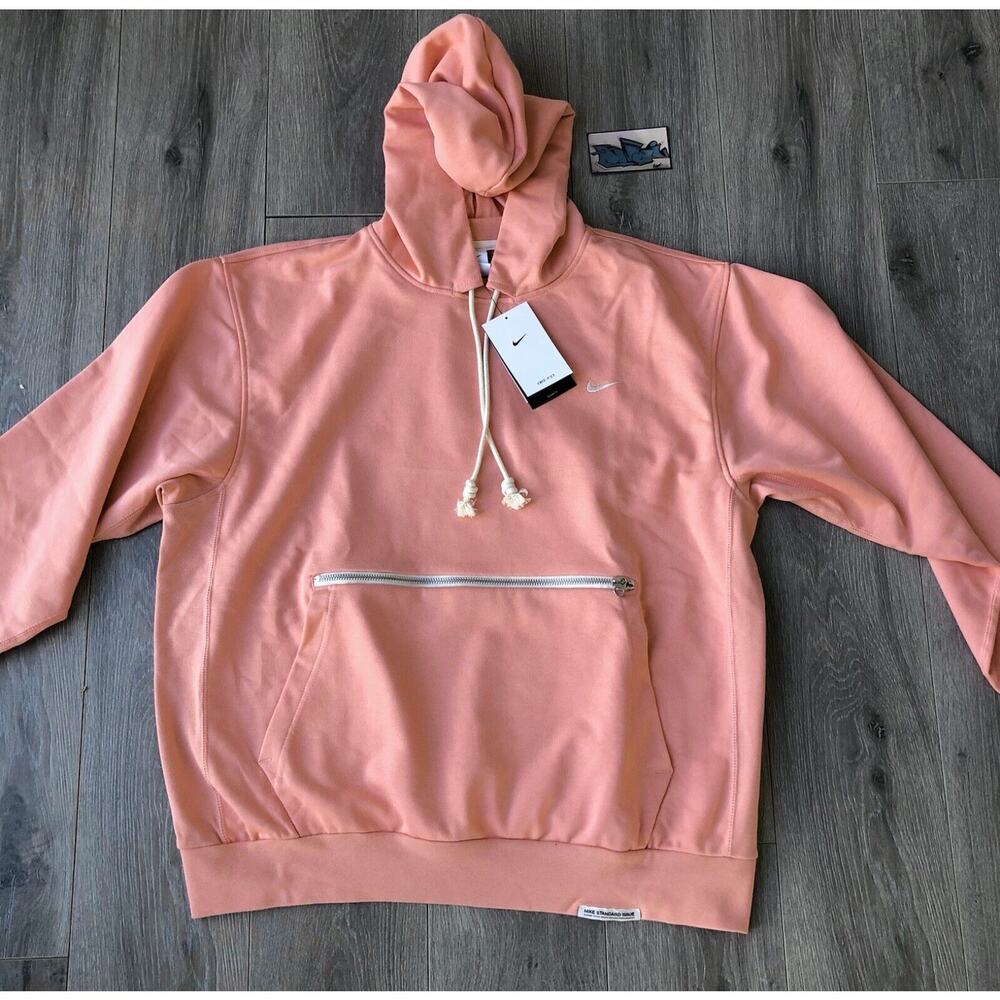 Nike Standard Issue Basketball Pullover Hoodie Sweatshirt Pink Mens XS NEW